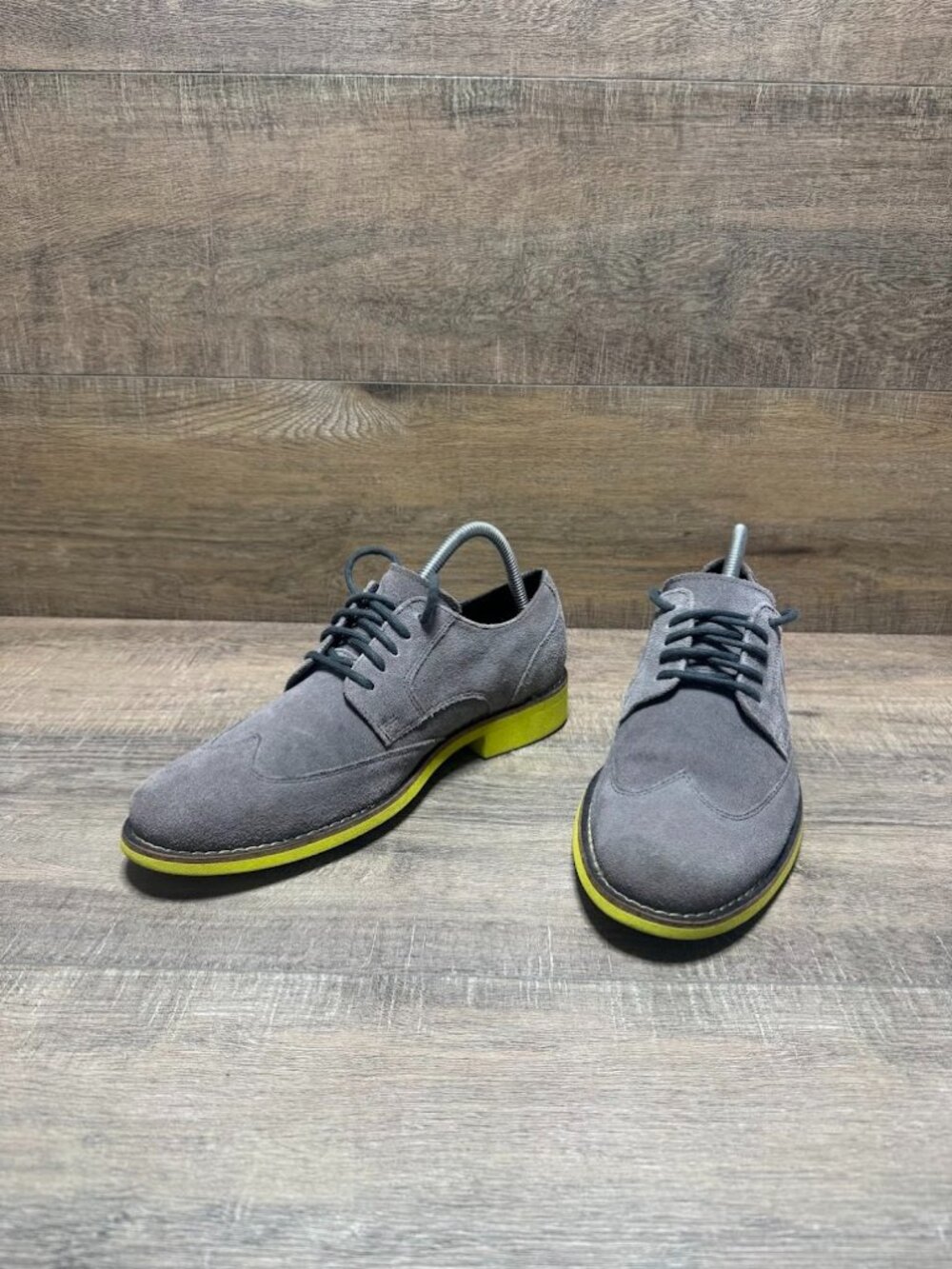 Cole Haan Drake Eva Gray Suede Wingtip Oxford Shoes Men's Size 7